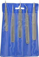 Value Collection - Stainless Steel Tweezer Set - 5 Piece - Caliber Tooling