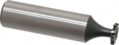 Interstate - 3/8" Diam x 1/16" Face Width, Cobalt, 6 Teeth, Shank Connection Woodruff Keyseat Cutter - Uncoated, 2-1/16" OAL x 1/2" Shank, Staggered Teeth, ANSI 203, Old Standard 211 - Caliber Tooling