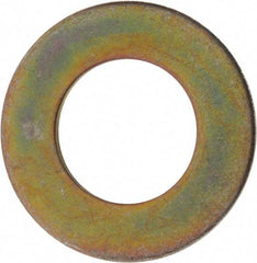 Made in USA - 1-3/8" Screw, Grade 8 Alloy Steel SAE Flat Washer - 1-7/16" ID x 2-3/4" OD, 0.213" Thick, Zinc Yellow Dichromate Finish - Caliber Tooling