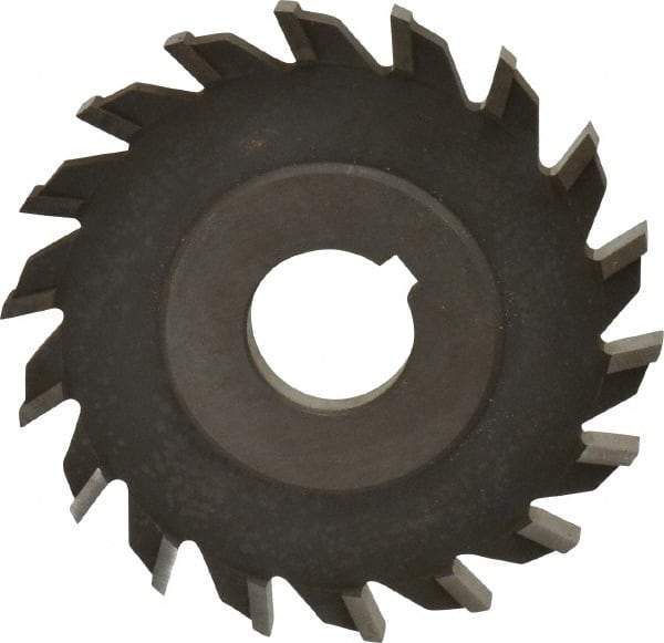 Value Collection - 16 Teeth, 4" Diam x 5/16" Width of Cut, High Speed Steel Side Milling Cutter - Straight Teeth, Uncoated - Caliber Tooling