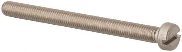 Value Collection - M5x0.80 Metric Coarse, 60mm Length Under Head Slotted Drive Machine Screw - Fillister Head, Grade 316 & A4 Stainless Steel, Uncoated, Without Washer - Caliber Tooling