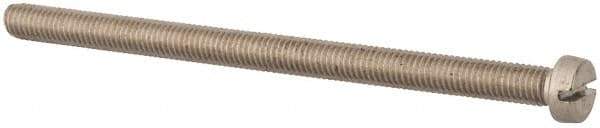 Value Collection - M5x0.80 Metric Coarse, 80mm Length Under Head Slotted Drive Machine Screw - Fillister Head, Grade 316 & A4 Stainless Steel, Uncoated, Without Washer - Caliber Tooling