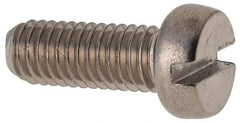 Value Collection - M6x1.00 Metric Coarse, 16mm Length Under Head Slotted Drive Machine Screw - Fillister Head, Grade 316 & A4 Stainless Steel, Uncoated, Without Washer - Caliber Tooling