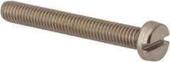 Value Collection - M6x1.00 Metric Coarse, 45mm Length Under Head Slotted Drive Machine Screw - Fillister Head, Grade 316 & A4 Stainless Steel, Uncoated, Without Washer - Caliber Tooling