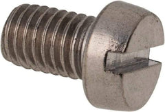 Value Collection - M8x1.25 Metric Coarse, 12mm Length Under Head Slotted Drive Machine Screw - Fillister Head, Grade 316 & A4 Stainless Steel, Uncoated, Without Washer - Caliber Tooling