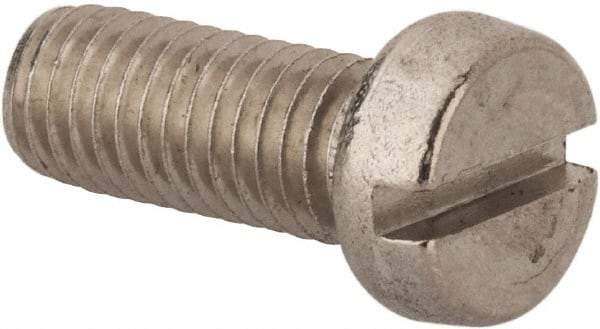 Value Collection - M8x1.25 Metric Coarse, 20mm Length Under Head Slotted Drive Machine Screw - Fillister Head, Grade 316 & A4 Stainless Steel, Uncoated, Without Washer - Caliber Tooling