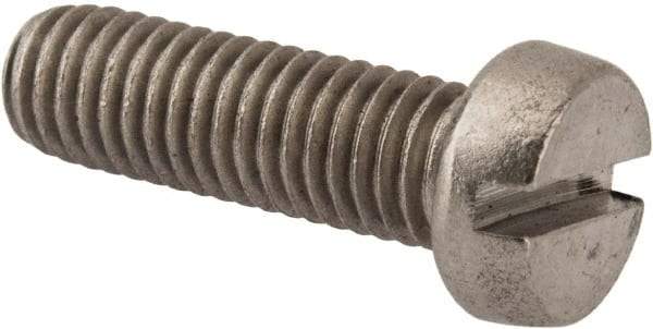 Value Collection - M8x1.25 Metric Coarse, 25mm Length Under Head Slotted Drive Machine Screw - Fillister Head, Grade 316 & A4 Stainless Steel, Uncoated, Without Washer - Caliber Tooling