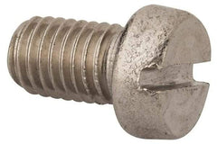 Value Collection - M10x1.50 Metric Coarse, 16mm Length Under Head Slotted Drive Machine Screw - Fillister Head, Grade 316 & A4 Stainless Steel, Uncoated, Without Washer - Caliber Tooling