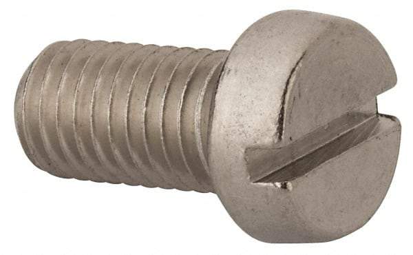 Value Collection - M10x1.50 Metric Coarse, 20mm Length Under Head Slotted Drive Machine Screw - Fillister Head, Grade 316 & A4 Stainless Steel, Uncoated, Without Washer - Caliber Tooling