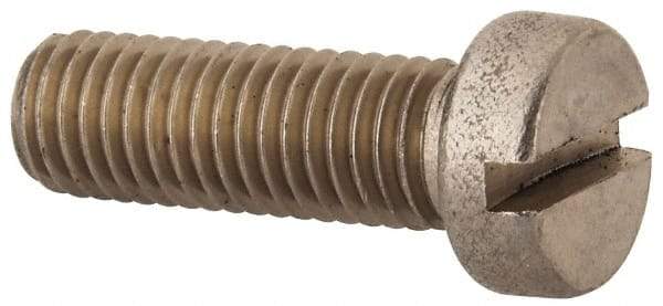 Value Collection - M10x1.50 Metric Coarse, 30mm Length Under Head Slotted Drive Machine Screw - Fillister Head, Grade 316 & A4 Stainless Steel, Uncoated, Without Washer - Caliber Tooling