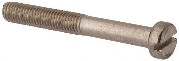 Value Collection - M10x1.50 Metric Coarse, 80mm Length Under Head Slotted Drive Machine Screw - Fillister Head, Grade 316 & A4 Stainless Steel, Uncoated, Without Washer - Caliber Tooling