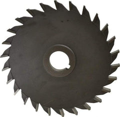 Value Collection - 20 Teeth, 6" Diam x 3/8" Width of Cut, High Speed Steel Side Milling Cutter - Straight Teeth, Uncoated - Caliber Tooling