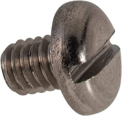 Value Collection - M4x0.70 Metric Coarse, 5mm Length Under Head Slotted Drive Machine Screw - Pan Head, Grade 316 & A4 Stainless Steel, Uncoated, Without Washer - Caliber Tooling