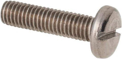 Value Collection - M5x0.80 Metric Coarse, 20mm Length Under Head Slotted Drive Machine Screw - Pan Head, Grade 316 & A4 Stainless Steel, Uncoated, Without Washer - Caliber Tooling