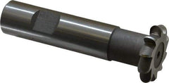 Whitney Tool Co. - 1/8" Radius, 1/4" Circle Diam, 1-1/4" Cutter Diam, Shank Connection, Convex Radius Cutter - 3/4" Shank Diam, 3-1/2" OAL, High Speed Steel, Uncoated, Profile Ground, 10 Teeth, Weldon Flat - Caliber Tooling