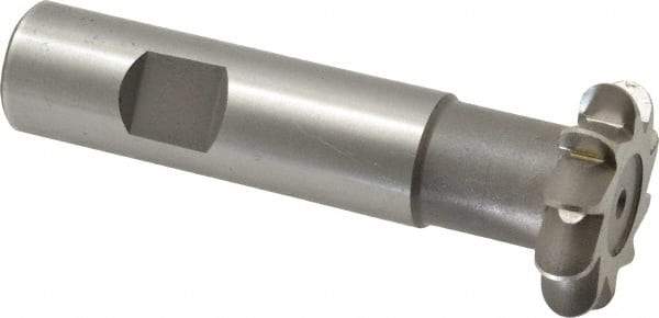 Whitney Tool Co. - 5/32" Radius, 5/16" Circle Diam, 1-5/16" Cutter Diam, Shank Connection, Convex Radius Cutter - 3/4" Shank Diam, 3-1/2" OAL, High Speed Steel, Uncoated, Profile Ground, 10 Teeth, Weldon Flat - Caliber Tooling