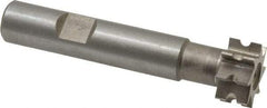 Whitney Tool Co. - 1/16" Radius, 1/8" Circle Diam, 3/4" Cutter Diam, 3/8" Cutting Width, Shank Connection, Concave Radius Cutter - 1/2" Shank Diam, 3" OAL, High Speed Steel, Uncoated, Profile Ground, 8 Teeth, Weldon Flat - Caliber Tooling