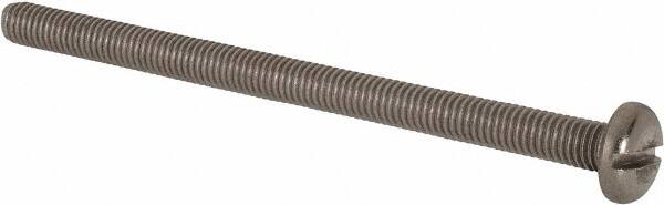 Value Collection - M5x0.80 Metric Coarse, 75mm Length Under Head Slotted Drive Machine Screw - Pan Head, Grade 316 & A4 Stainless Steel, Uncoated, Without Washer - Caliber Tooling