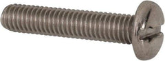 Value Collection - M6x1.00 Metric Coarse, 30mm Length Under Head Slotted Drive Machine Screw - Pan Head, Grade 316 & A4 Stainless Steel, Uncoated, Without Washer - Caliber Tooling