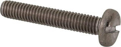 Value Collection - M6x1.00 Metric Coarse, 35mm Length Under Head Slotted Drive Machine Screw - Pan Head, Grade 316 & A4 Stainless Steel, Uncoated, Without Washer - Caliber Tooling