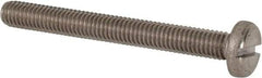 Value Collection - M6x1.00 Metric Coarse, 55mm Length Under Head Slotted Drive Machine Screw - Pan Head, Grade 316 & A4 Stainless Steel, Uncoated, Without Washer - Caliber Tooling