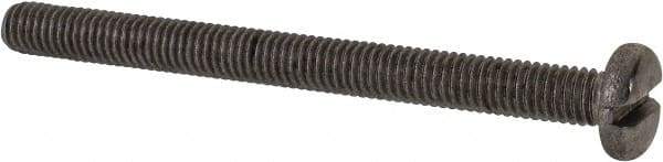 Value Collection - M6x1.00 Metric Coarse, 70mm Length Under Head Slotted Drive Machine Screw - Pan Head, Grade 316 & A4 Stainless Steel, Uncoated, Without Washer - Caliber Tooling