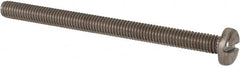 Value Collection - M6x1.00, 80mm Length Under Head Slotted Drive Machine Screw - Pan Head, Grade 316 & A4 Stainless Steel, Uncoated, Without Washer - Caliber Tooling