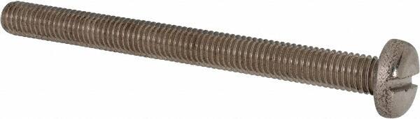 Value Collection - M8x1.25 Metric Coarse, 90mm Length Under Head Slotted Drive Machine Screw - Pan Head, Grade 316 & A4 Stainless Steel, Uncoated, Without Washer - Caliber Tooling