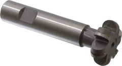 Whitney Tool Co. - 1/4" Radius, 1/2" Circle Diam, 1-1/2" Cutter Diam, Shank Connection, Convex Radius Cutter - 3/4" Shank Diam, 4" OAL, Carbide-Tipped, Uncoated, Profile Ground, 6 Teeth, Weldon Flat - Caliber Tooling