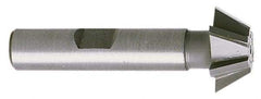 Whitney Tool Co. - 3/4" Diam x 5/16" Width of Cut, 60° Included Angle, Shank Connection, Carbide Tipped Single Angle Cutter - 3/8" Shank Diam, 2-1/8" Overall Length, Right Hand Cut, TiN Coated - Caliber Tooling