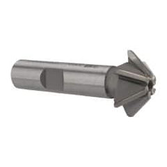 Whitney Tool Co. - 1" Diam x 5/16" Width of Cut, 45° Included Angle, Shank Connection, Carbide Tipped Single Angle Cutter - 1/2" Shank Diam, 2-1/2" Overall Length, Right Hand Cut, Uncoated - Caliber Tooling