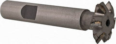 Whitney Tool Co. - 3/4" Diam x 5/16" Width of Cut, 60° Included Angle, Shank Connection, Carbide Tipped Single Angle Cutter - 3/8" Shank Diam, 2-1/8" Overall Length, Right Hand Cut, Uncoated - Caliber Tooling