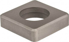 Made in USA - 1" Inscribed Circle, Square Shim for Indexables - Carbide, 1/4" Thick, ISSN Shim Style, Negative Rake - Caliber Tooling