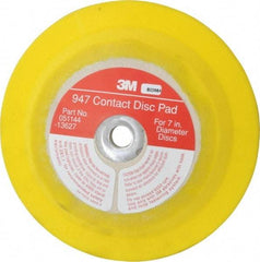 3M - 7" Diam Hook & Loop Disc Backing Pad - Medium Density, 6,000 RPM - Caliber Tooling