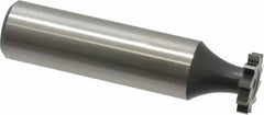 Interstate - 1/2" Diam x 3/32" Face Width, Cobalt, 8 Teeth, Shank Connection Woodruff Keyseat Cutter - Uncoated, 2-3/32" OAL x 1/2" Shank, Straight Teeth, ANSI 304, Old Standard 2 - Caliber Tooling