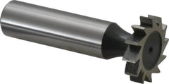 Interstate - 7/8" Diam x 3/16" Face Width, Cobalt, 10 Teeth, Shank Connection Woodruff Keyseat Cutter - Uncoated, 2-3/16" OAL x 1/2" Shank, Straight Teeth, ANSI 607, Old Standard 11 - Caliber Tooling