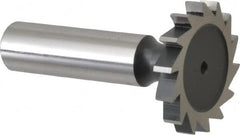 Interstate - 1-1/4" Diam x 3/16" Face Width, Cobalt, 14 Teeth, Shank Connection Woodruff Keyseat Cutter - Uncoated, 2-3/16" OAL x 1/2" Shank, Straight Teeth, ANSI 610, Old Standard 19 - Caliber Tooling