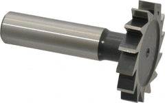 Interstate - 1-1/2" Diam x 1/4" Face Width, Cobalt, 16 Teeth, Shank Connection Woodruff Keyseat Cutter - Uncoated, 2-1/4" OAL x 1/2" Shank, Straight Teeth, ANSI 812, Old Standard 24 - Caliber Tooling