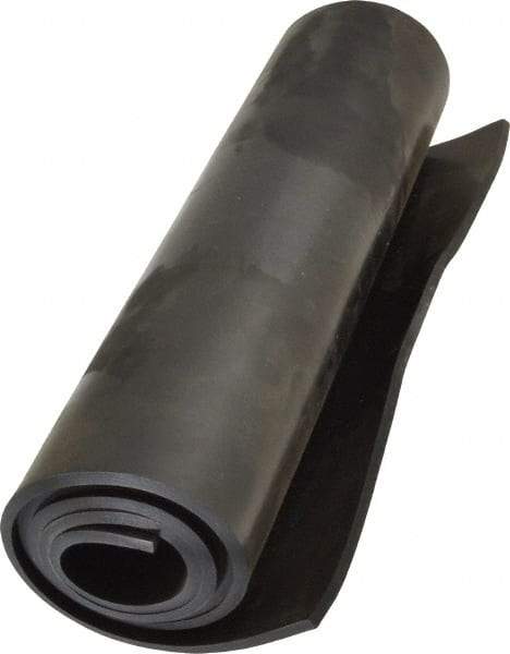 Made in USA - 12" Long, 36" Wide, 3/16" Thick, Neoprene Rubber Foam Sheet - 65 to 75 Durometer, Black, -40 to 220°F, 1,500 psi Tensile Strength, Cut-to-Length - Caliber Tooling