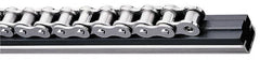 Fenner Drives - 0.79" Guide Width, 0.59" Guide Height, C3 Mount, UHMW PE, Single Chain Guide - 10" Overall Width x 0.79" Overall Height, Stainless Steel - Caliber Tooling