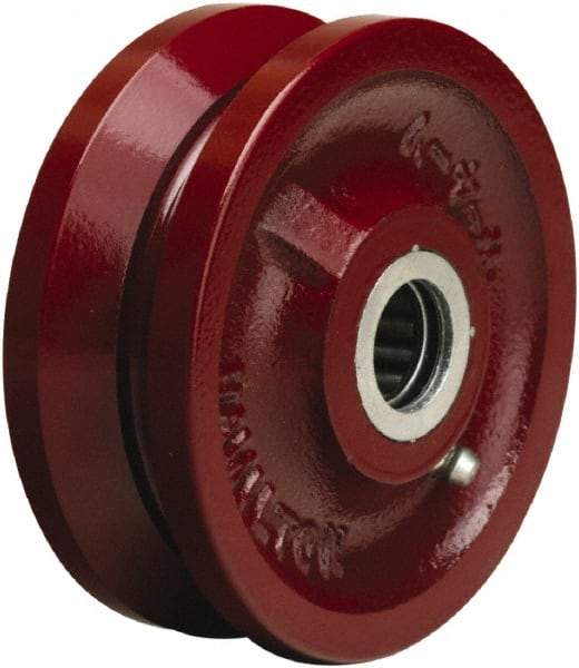 Hamilton - 4 Inch Diameter x 1-1/2 Inch Wide, Cast Iron Caster Wheel - 600 Lb. Capacity, 1-3/4 Inch Hub Length, 5/8 Inch Axle Diameter, Straight Roller Bearing - Caliber Tooling