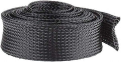 Techflex - Black Braided Expandable Cable Sleeve - 10' Coil Length, -103 to 257°F - Caliber Tooling