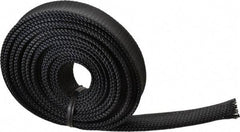 Techflex - Black Braided Expandable Cable Sleeve - 10' Coil Length, -103 to 257°F - Caliber Tooling