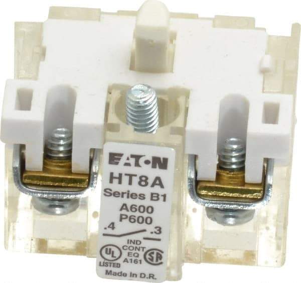 Eaton Cutler-Hammer - 1 to 500 mA, Electrical Switch Contact Block - 5 to 28 Volt, 30-1/2mm Hole, For Use with Indicating Lights, Pushbuttons - Caliber Tooling