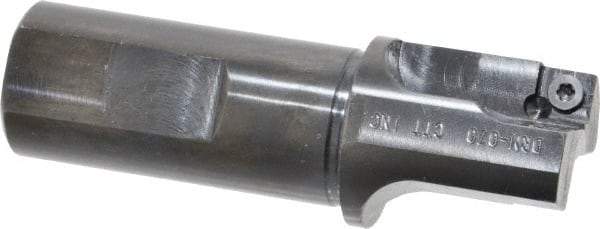 Cutting Tool Technologies - 1-1/4" Cut Diam, 0.34" Max Depth of Cut, 1" Shank Diam, 3.62" OAL, Indexable Square Shoulder Centercutting End Mill - SPEB 322, SPEH 322 Inserts, Flatted Shank, 90° Lead Angle - Caliber Tooling