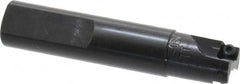 Cutting Tool Technologies - 5/8" Cut Diam, 0.22" Max Depth of Cut, 5/8" Shank Diam, 3.12" OAL, Indexable Square Shoulder End Mill - SPEH 222 Inserts, Weldon Shank, 90° Lead Angle - Caliber Tooling