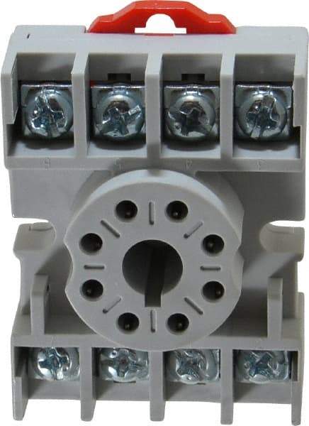 Eaton Cutler-Hammer - 8 Pins, 250 VAC/VDC, 10 and 15 Amp, Octal Relay Socket - DIN Rail Mount, Panel Mount, Screw Clamp Terminal - Caliber Tooling