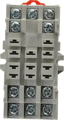 Eaton Cutler-Hammer - 11 Pins, 300 VAC, 15 Amp, Square Relay Socket - DIN Rail Mount, Panel Mount, Screw Clamp Terminal - Caliber Tooling