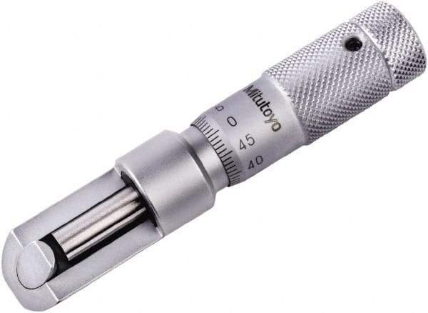 Mitutoyo - 0.01mm Graduation, Mechanical Can Seam Micrometer - Flat Spindle - Caliber Tooling