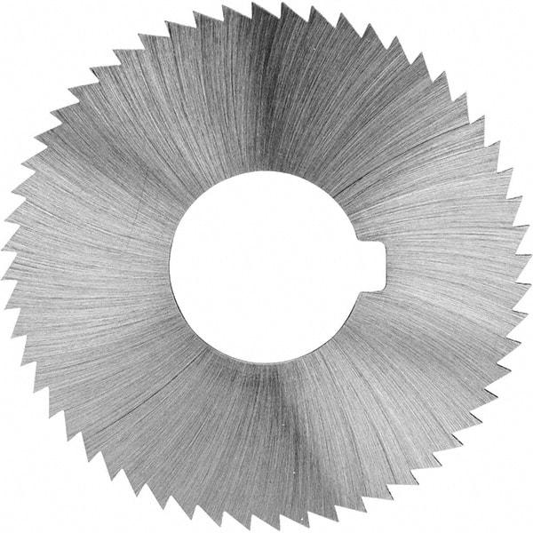 Made in USA - 2-1/4" Diam x 0.023" Blade Thickness x 5/8" Arbor Hole Diam, 60 Tooth Slitting and Slotting Saw - Arbor Connection, Right Hand, Uncoated, High Speed Steel, Concave Ground, Contains Keyway - Caliber Tooling